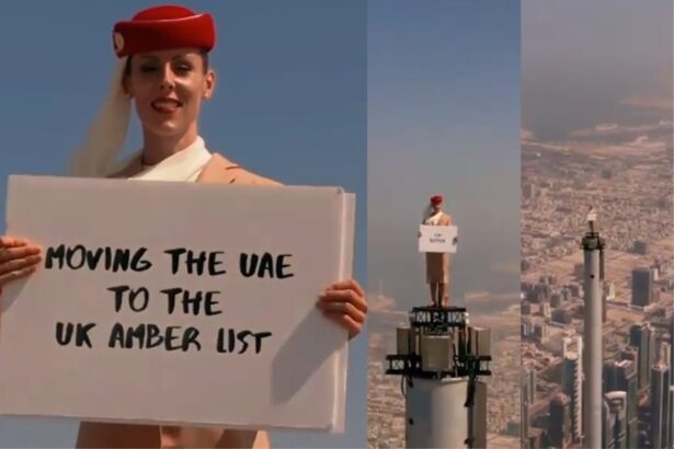 كواليس أحدث إعلان لطيران الإمارات يُظهر مضيفة على قمة برج خليفة